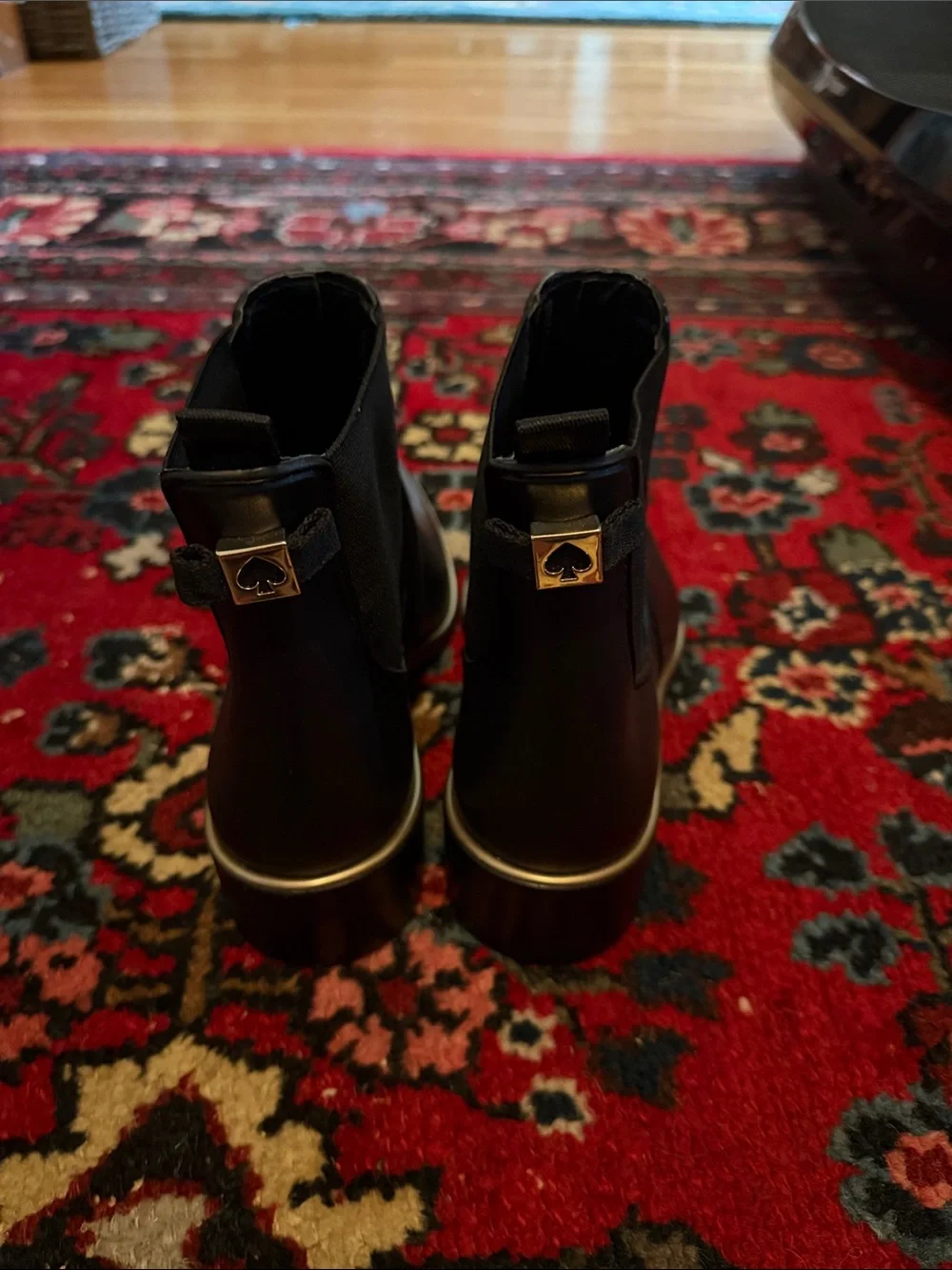 Kate spade Black Chelsea Ankle rain Boots - Women's size 10